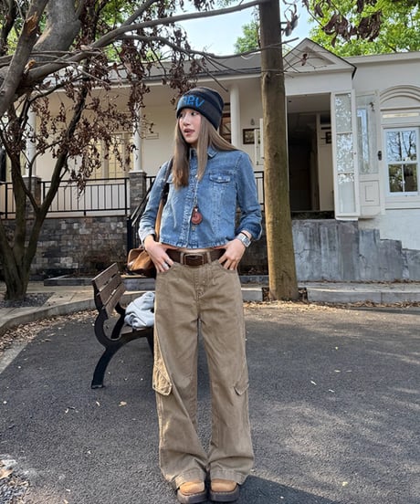 Wide Silhouette Utility Cargo Pants  / 2colors