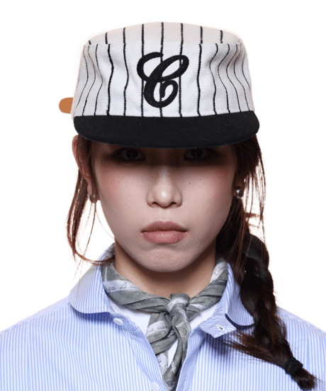 Stripe Wool Blend Baseball Cap