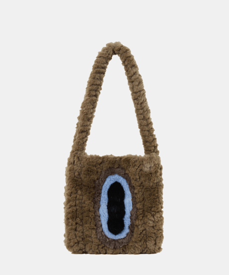 Fluffy Eco Fur Circle Design Mini Bag