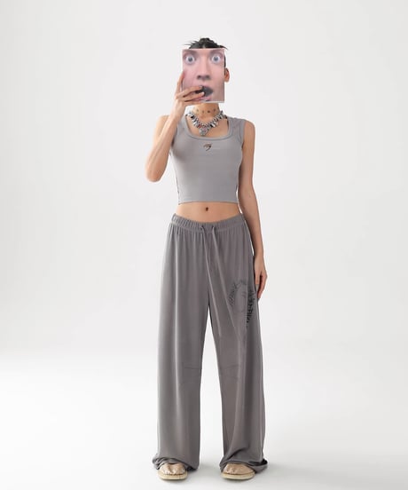 Logo Drape Wide Sweatpants