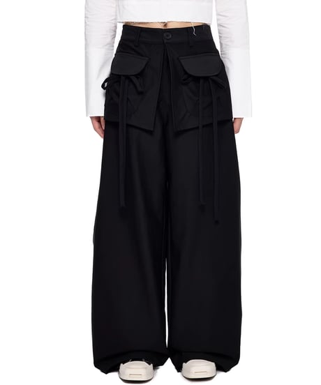 Multi Pocket Wide Cargo Pants / 2colors