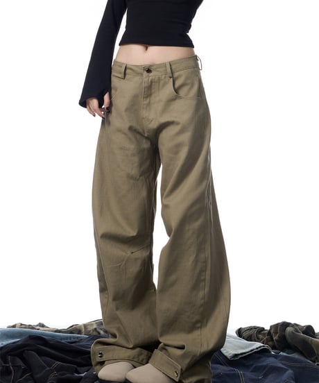 Loose Silhouette Straight Casual Pants