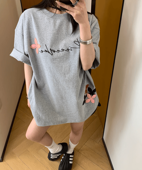 Flower Patch Oversized T-Shirt  / 2colors