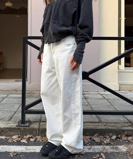 Relaxed Straight Cotton Denim Pants