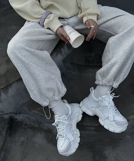 Platform Lace-Up Sneakers / 3colors