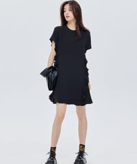Side Ruffle Frill Mini Dress