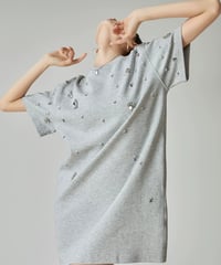 Rhinestone T-shirt Dress  / 2colors