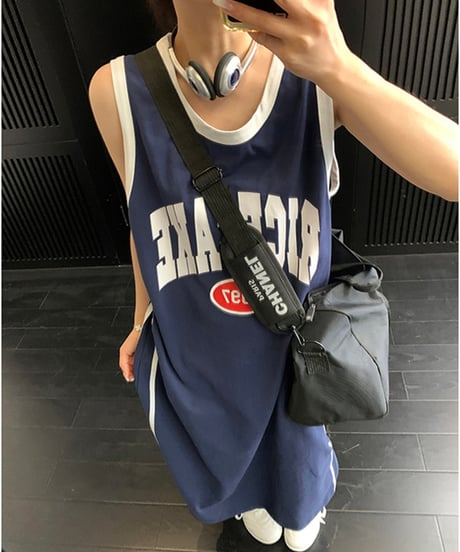 Sleeveless Logo Long Dress / 3colors