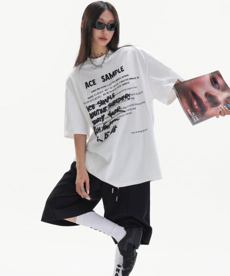 ACE SAMPLE Graphic Oversized Tee / 2colors