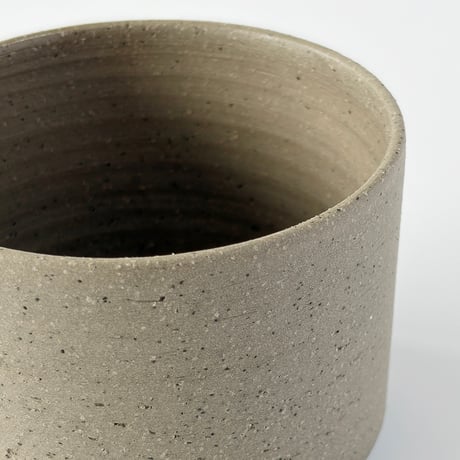 〈void-007〉碗　円筒形　Φ12 x H9 cm　御影調　ストーングレー（蓋ありor蓋なし）