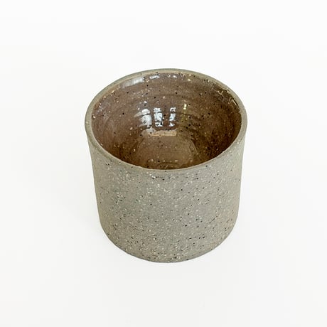 〈void-009〉切立小鉢　Φ6.5 x H5.5 cm　御影調　ストーングレー（蓋ありor蓋なし）