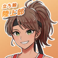 【立ち絵素材】陸上部_女性_美人系_差分有り