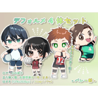 【デフォルメ素材集】バレー部_4体_差分有り