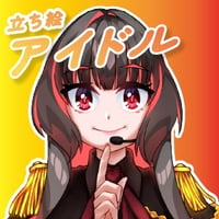 【立ち絵素材】仕事_アイドル_女性_オレンジ