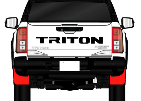 【BR】トライトン/LC2T テールゲート専用『TRITON』デカール TRITON　LC2T専用