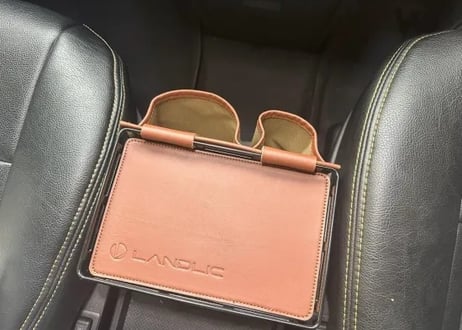 【LANDLIC】 フロントテーブル専用レザーパッド　新型デリカD:5　2026- ◆ブラウン◆