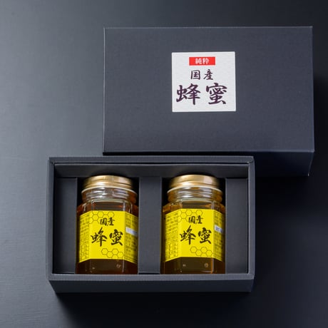 生蜂蜜 非加熱 【贈答】百花蜜＋みかん蜜 180g×2
