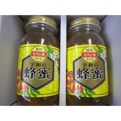 生蜂蜜 非加熱 【贈答】みかん蜂蜜 1000g×2