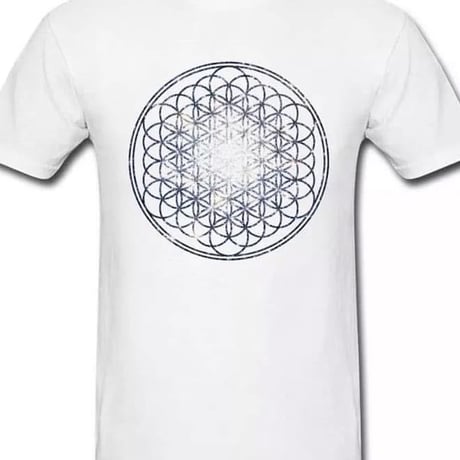 フラワーオブライフTシャツ cotton100%