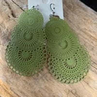 フラワーオブライフ　 銅のピアス