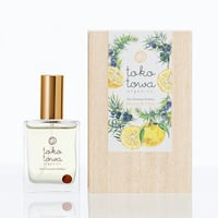 オーガニック香水 ピュアトリートメントパフューム 25ml イエロー 〜日本の柚子とジュニパーの香り〜　天然石タイガーアイ入り