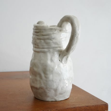 White Handle Vase / enjoy ceramic club