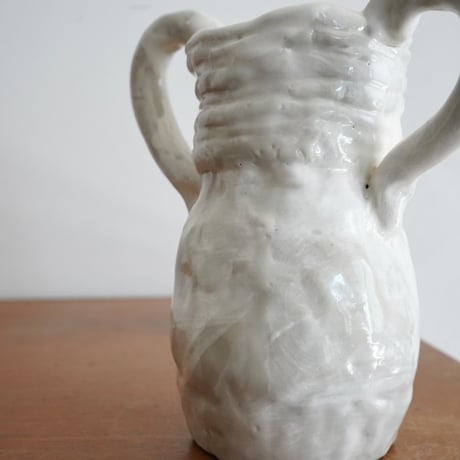 White Handle Vase / enjoy ceramic club
