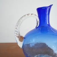 Blue Ripple Glass Vase