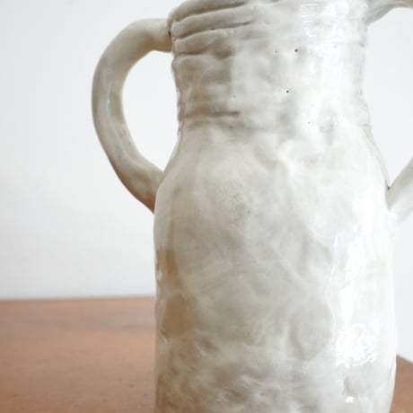 White Handle Vase / enjoy ceramic club