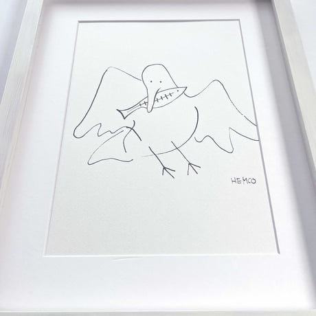 魚をくわえた鳥
