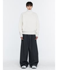 ハイネックニットプルオーバー - アイボリー