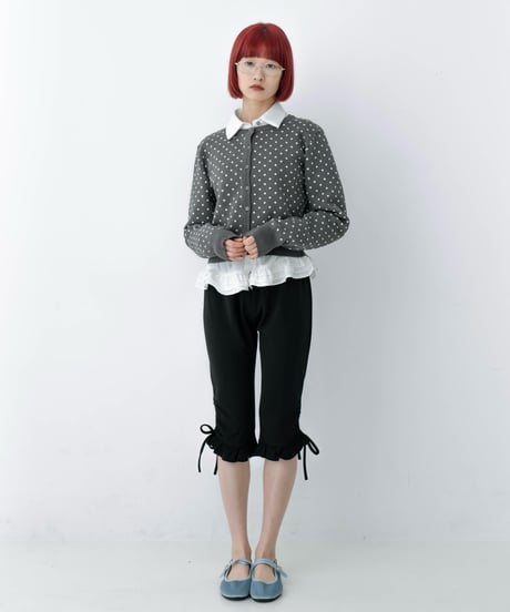 pin dot knit cardigan