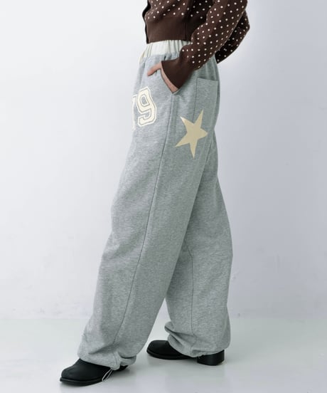 number print sweat pants