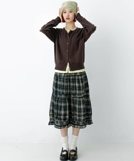 mock layered cardigan
