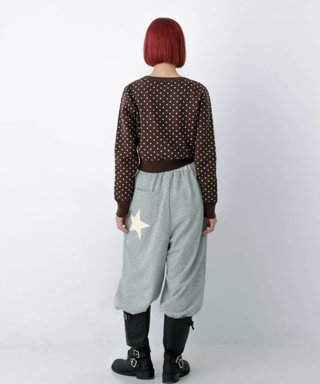 pin dot knit cardigan (brown)