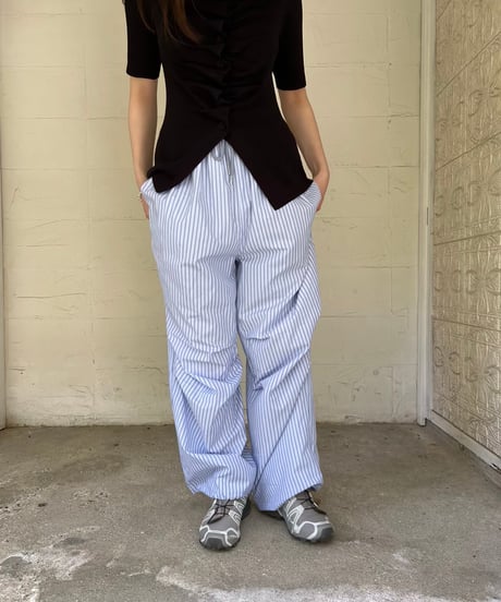 Wrap Waist Pants (stripe)