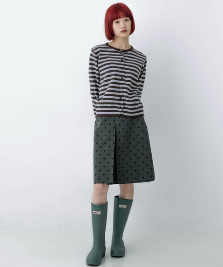 border pattern cardigan