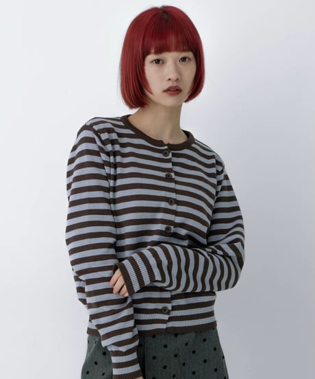 border pattern cardigan
