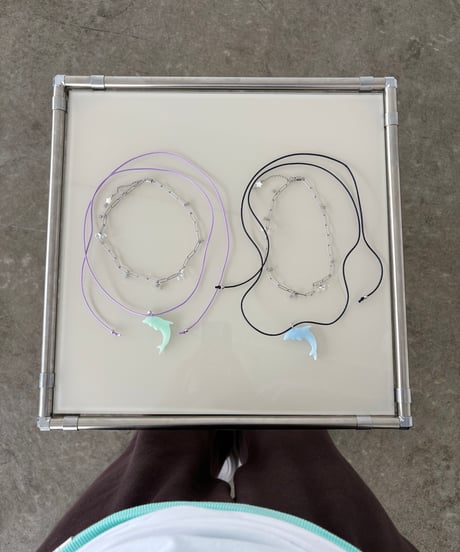 Dreaming Dolphin Necklace Set（Purple）