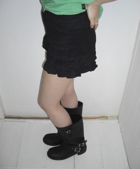 Ruffle Knit Shorts（Black）