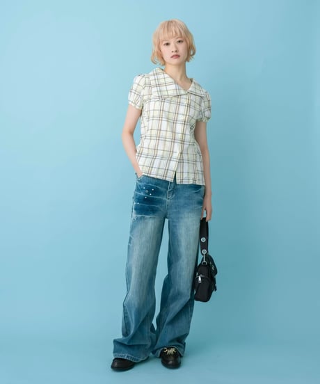 Studded Wide Leg Jeans