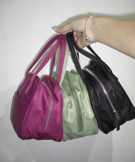 Puffy mini boston bag (Green)