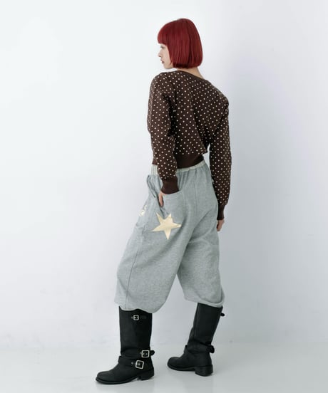 pin dot knit cardigan (brown)