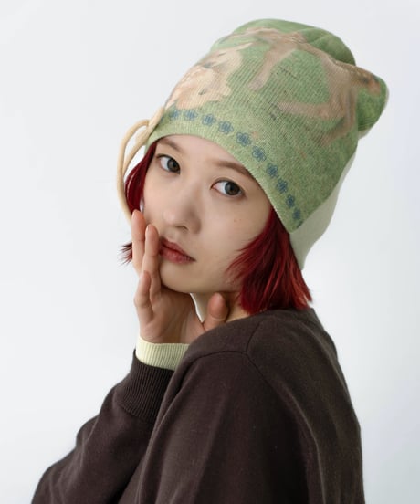 bambi print 2way beanie