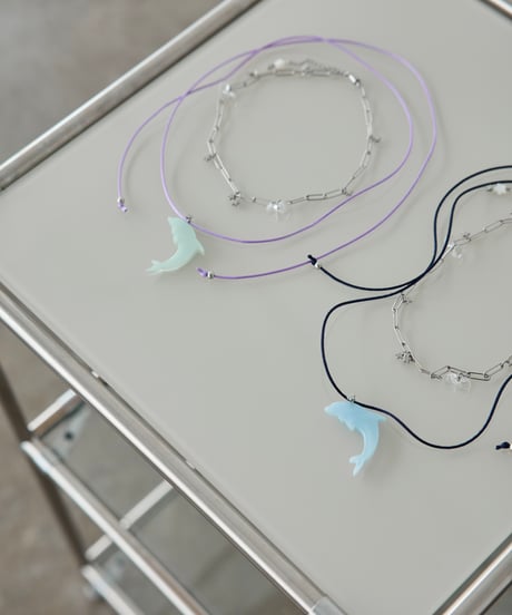 Dreaming Dolphin Necklace Set（Purple）