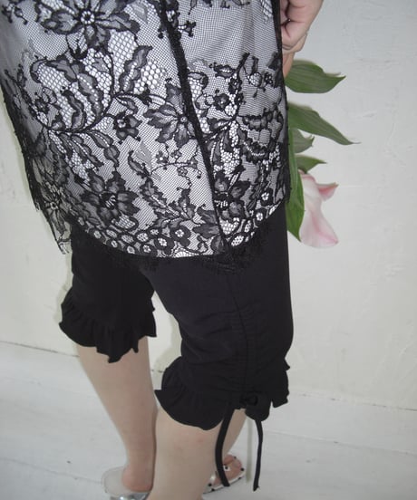 Sheer Lace Cami Top (black)
