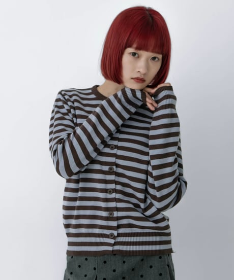 border pattern cardigan