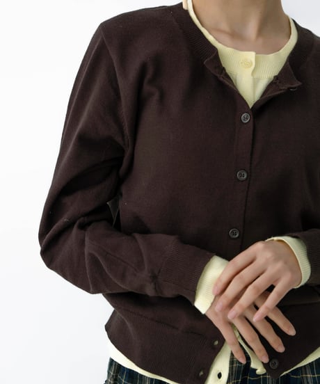 mock layered cardigan
