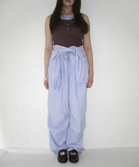 Wrap Waist Pants (stripe)