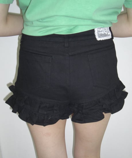 Ruffle Knit Shorts（Black）
